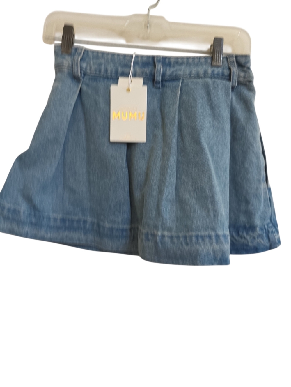 Show Me Your Mumu Lohan Denim Belted Jean Skort M NWT - Picture 9 of 9